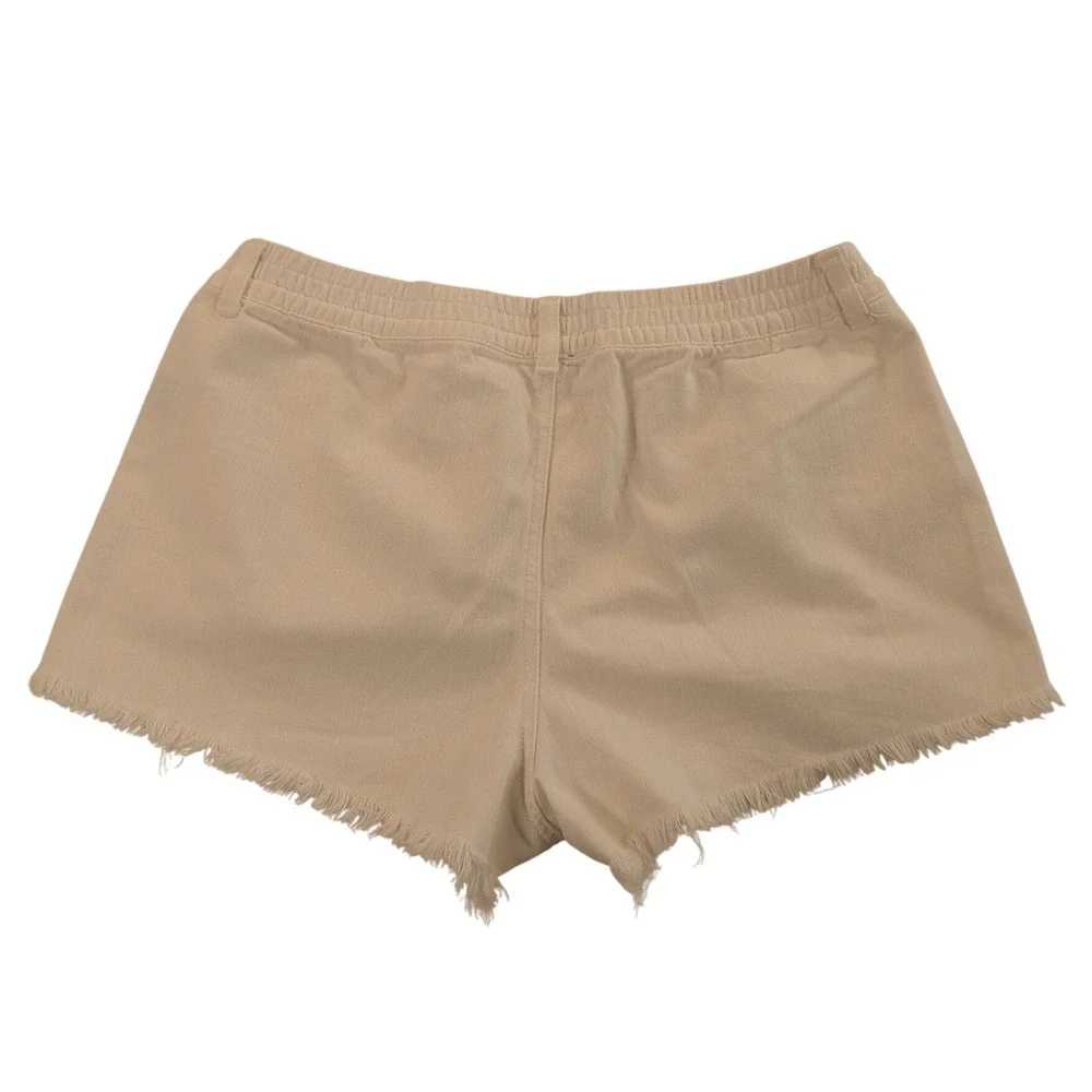 Aerie Womens Shorts Womens Med White Raw Hem Lace Drawstring Summer Lounge NWOT‎